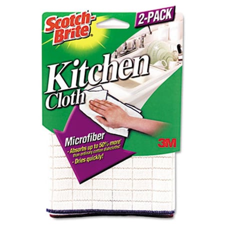Pinpoint Kitchen Cleaning Cloth  Microfiber  Kitchen Cloths/Carton  White, 2PK PI1687348